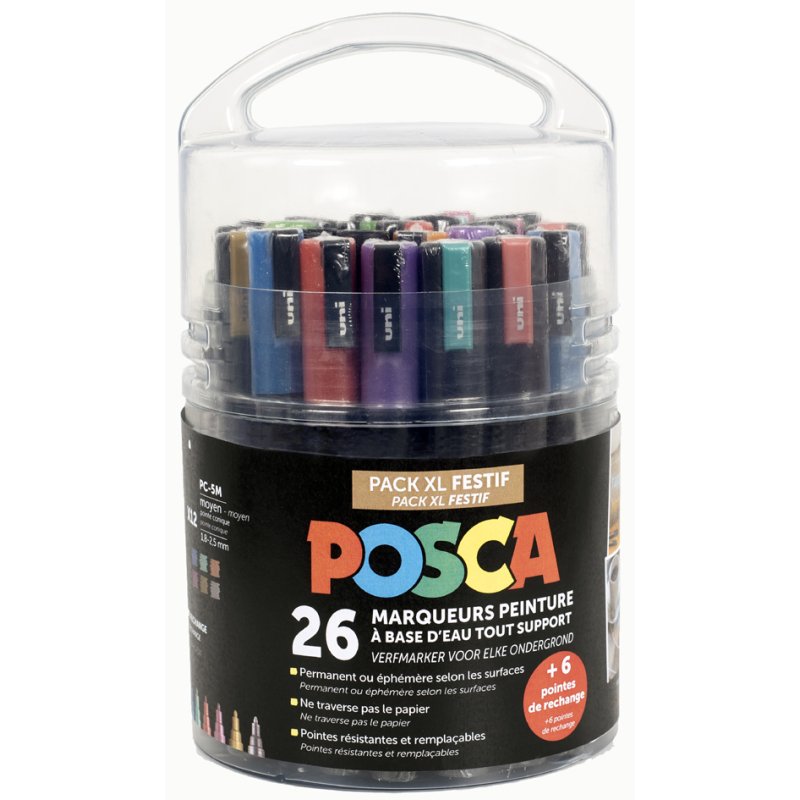 POSCA marqueurs pigmentés Festif XL, 26 pièces, assortis